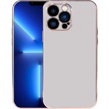 CoverZone iPhone 13 Pro ile Uyumlu Kılıf Kamera Korumalı Parlak Renk Tasarımlı Emollient Kılıf Gümüş