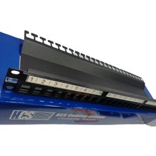 Scspazar Hcs P00-02450-1U 24 Port Keystone Jack Utp Boş PANEL+J6E-00873 Cat6 Keystone Jack 24 Adet