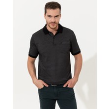 Pierre Cardin Erkek Siyah Regular Fit Polo Yaka Tişört 50250225-VR046