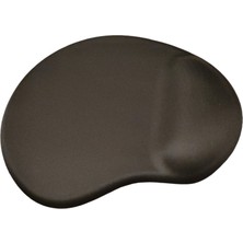 Ergonomik Mouse Pad - Bilek Destekli - Kesik Oval Siyah