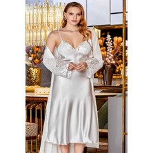 Çeyizlik Dantelli Saten 6'lı Set