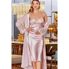 Çeyizlik Dantelli Saten 6'lı Set