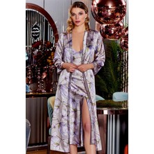 Saten Gecelik Sabahlık Takım