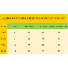 Calide Baby&Kids Erkek Bebek U Yaka-Papyonlu Mevlüt Takımı