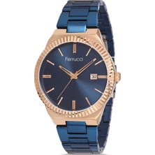 Ferrucci FC.13874TM.03 Lacivert Çelik Sade Şık Erkek Kol Saati