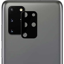 Microcase Samsung S20 Plus Kamera Lens Koruma Halkası - Kapalı Tasarım Siyah