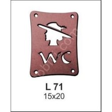E Hobici  Kadın Wc Kapı ve Duvar Pano L-71