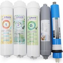 Liberti Kapalı Kasa Su Arıtma Cihazı Filtresi 6 Aşamalı Alkalin Filtreli Set