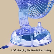 xPhone Store F10 Taşınabilir Sessiz Masaüstü Retro Hareketli Kafa USB Fan (Süt Beyaz) ( Dışından)