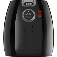 Sem Akıllı Aircook Yağsız Kızartma Sıcak Hava Fritöz - Airfryer 8 Program SC301