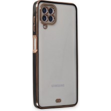 Nevarium Samsung Galaxy M32 Kılıf Parlak Kamera Korumalı Renkli Kenar Liva Silikon