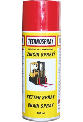 Technospray Zincir Sprey ( Forklift ve Iş Makinaları Için ) (400 ml )