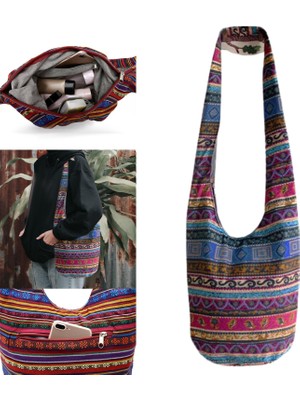 Hapais Hobo Sling Çantaları Cüzdanlar Messenger Crossbody Omuz Çantası Cep Macram (Yurt Dışından)