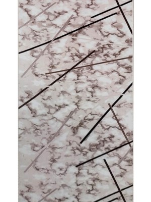 Payidar Yıkanabilir Kaymaz Taban Desen 212 Bej Kahverengi Kesme Yolluk Halı 80 x 100 cm