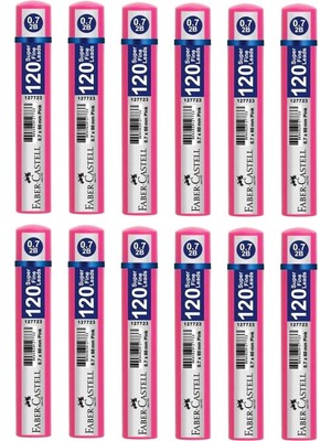 Faber-Castell 0.7 mm 2b 120'LI Kalem Uç Pembe Tüp 12 Adet