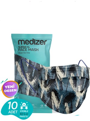 Meltblown Fırça Desenli Cerrahi Maske