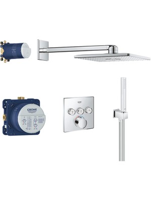 Grohe Smartcontrol Perfect Ankastre Banyo/duş Bataryası, Tepe ve El Duşu Seti - 34712000