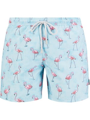 John Frank Flamingo Blue Erkek Mayo Şort