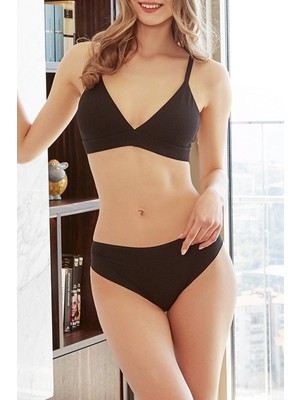 Kadın Organik Siyah Slip Külot 1661