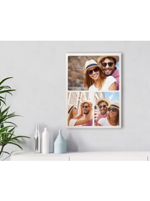 BK Kişiye Özel 3 Fotoğraflı Kolaj Kanvas Tablo 30X50CM-1