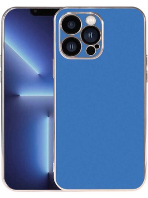 CoverZone iPhone 12 Pro Max ile Uyumlu Kılıf Kamera Korumalı Parlak Renk Tasarımlı Emollient Kılıf Saks Mavisi