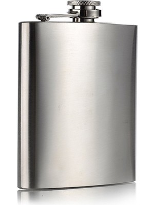 Ssteel Mat Düz Paslanmaz Çelik Cep Matarası 260ML