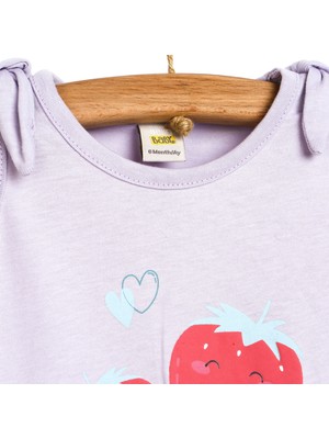 Hello Baby Sweet Fruit Kız Bebek Organik Pamuk Tshirt Şort