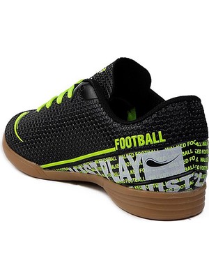 Walked Siyah Sarı Futsal Hentbol Voleybol Salon Çocuk Ayakkabı
