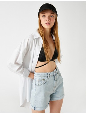 Koton Kot Şort Destroylu Cepli