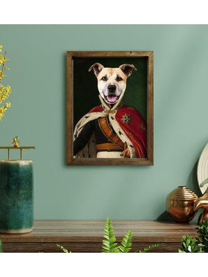 BK Evcil Dostlara Özel Portre Doğal Masif Ahşap Çerçeveli Tablo 30X40CM-16