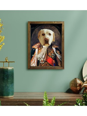 BK Evcil Dostlara Özel Portre Doğal Masif Ahşap Çerçeveli Tablo 30X40CM-3