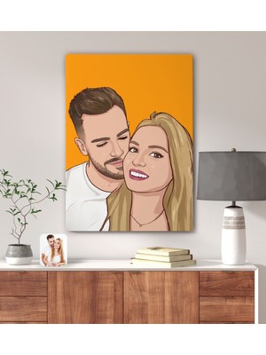 BK Kişiye Özel Çizgi Roman Karikatürlü Kanvas Tablo  70X100CM