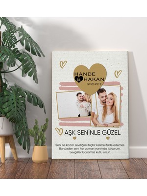 BK Kişiye Özel Fotoğraflı Mesajlı Kanvas Tablo 70X100CM-2