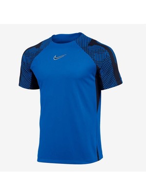 Nike M Nk Df Strk Ss Top K DH8698-463 Mavi Erkek Antrenman Tişörtü