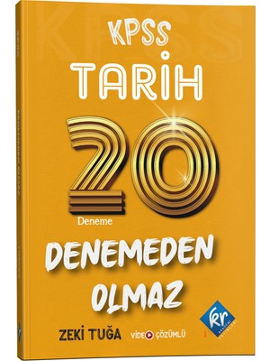 Kr Akademi Yayınları KPSS Tarih Denemeden Olmaz 20 Deneme Video Çözümlü