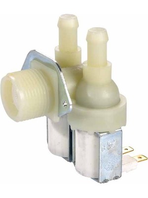 Universal Çamaşır Makinası Ikili Su Giriş Vanası 90° Metal Braketli 10,50 mm