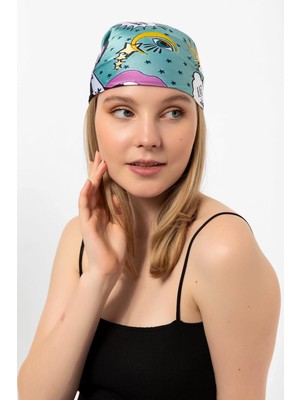 Saria Moda Göz Desenli Renkli Fular Bandana