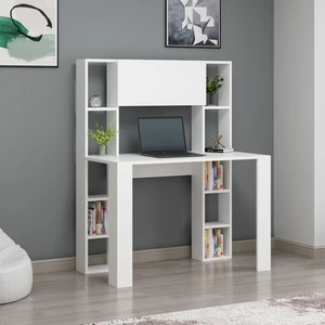 Vital Raflı Dolaplı Çalışma Masası Beyaz