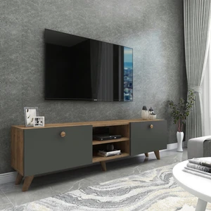 Veco Tv Ünitesi Ayaklı Ceviz-Antrasit