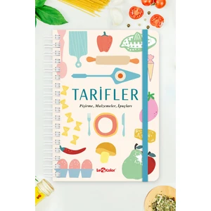 Le Color Yemek Tarif Defteri Görselli Spiralli Bej