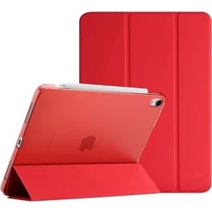 TEKNETSTORE Apple Ipad Air 5.nesil 10.9" 2022 Flip Smart Standlı Akıllı Kılıf Smart Cover Kırmızı