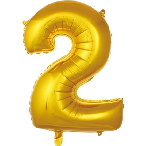 FBS Ticaret 2 Rakam Folyo Gümüş Balon 36 cm 16 Inc