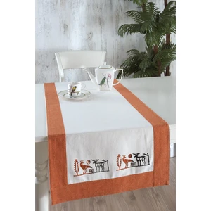 Ödel Home Buldan Keteni Bordürlü Taş Baskılı Etnik Desenli Runner