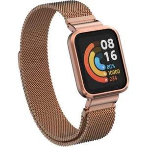 wowacs Xiaomi Redmi Watch Mi Watch Lite Uyumlu Kordon Metal Kadran Çerçeveli Hasır Akıllı Saat Kordonu