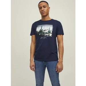 Jack & Jones Bisiklet Yaka Baskili Tisört