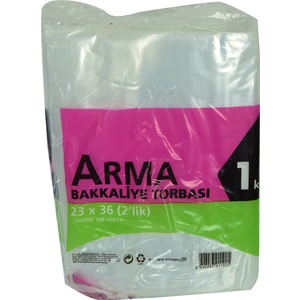 Naylon Torba Arma Şeffaf Bakkaliye Kuruyemiş Şeker Torbası 23X36 (2 Lik ) Takribi 190 Adet 1000 gr