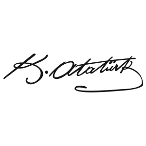 Kemal Atatürk Imza Oto Sticker
