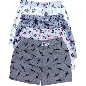 Sedef Yıldızı Erkek Çocuk Desenli Boxer 1037  6 Adet