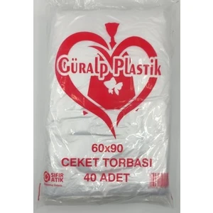 Güralp Plastik Ceket Poşeti - Naylon Torba 60X90 cm 40 Adet