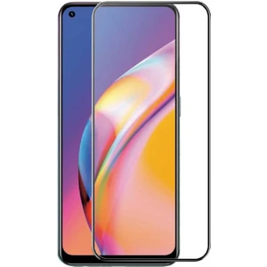 Case 4U Oppo Reno 6 Ekran Koruyucu Kırılmaz Tam Ekran Sert Temperli Davin 5D Cam Siyah